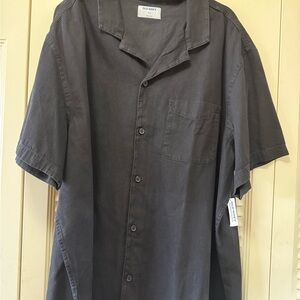 Old Navy Black Casual Button Down Shirt
